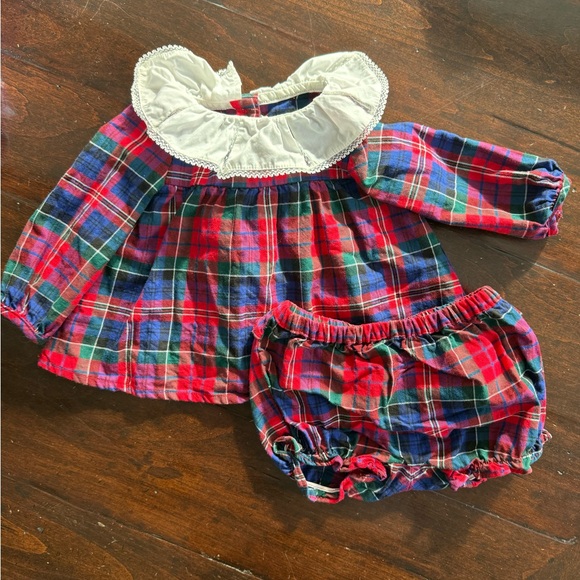 Tartan Plaid Baby Top and Bloomers Set - Picture 3 of 5